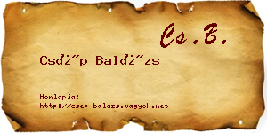 Csép Balázs névjegykártya