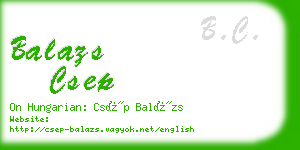 balazs csep business card